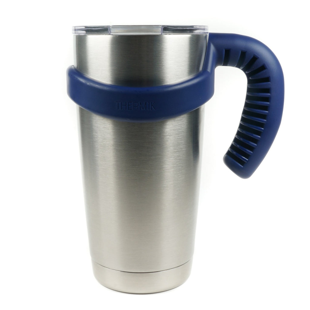 Marine blue 20 oz tumbler handle on a cup
