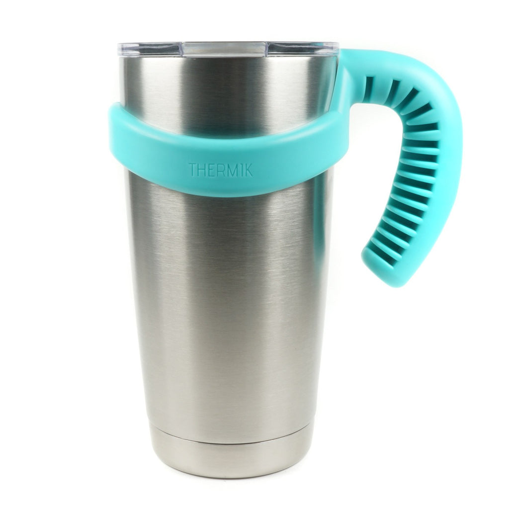 Seafoam 20 oz tumbler handle on a cup