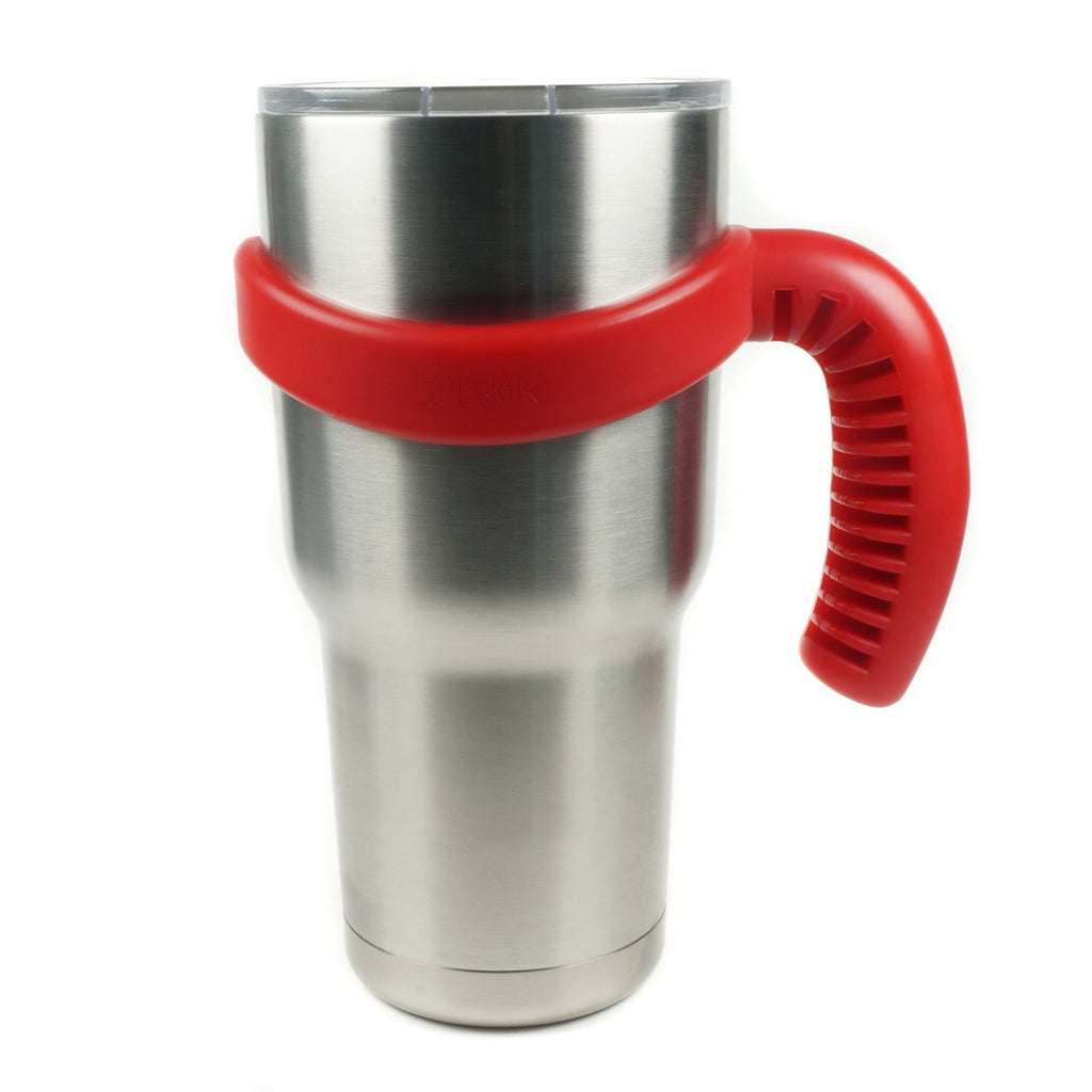 Traffic red 30 oz tumbler handle on a cup